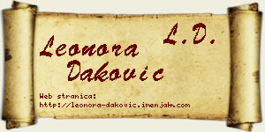 Leonora Daković vizit kartica